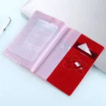 Post Pattern Red Passport Card Bag - Image 4