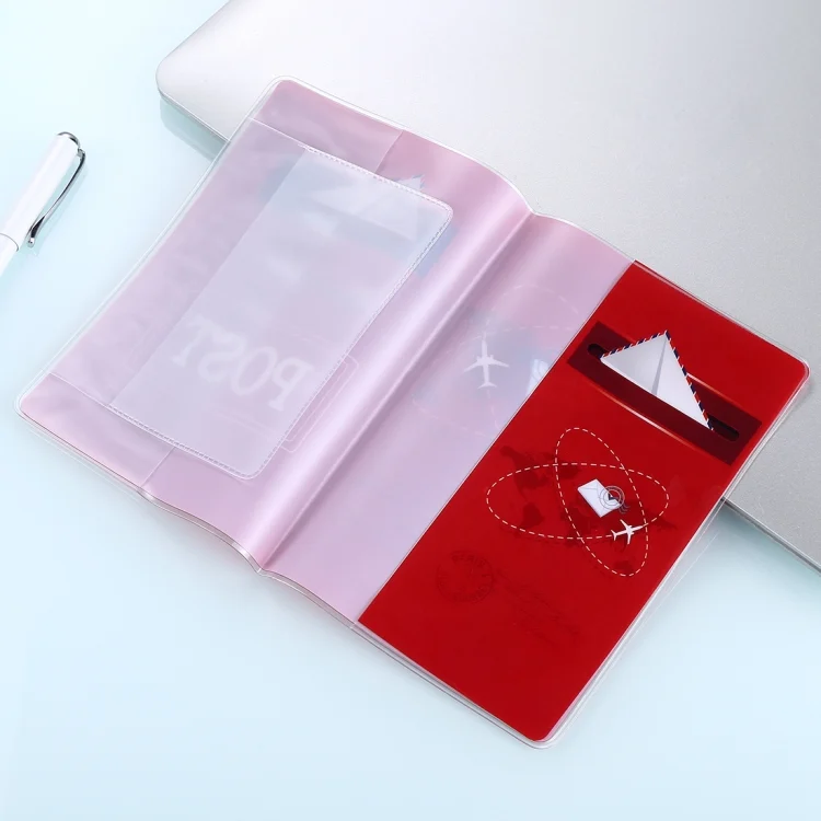 HC4904_3.webp Post Pattern Red Passport Card Bag - Image 4