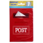 Post Pattern Red Passport Card Bag - Image 6