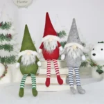 CX20218 Faceless Long-legged Sitting Doll Window Ornament Christmas Decoration - Image 3