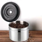 800ml Stainless Steel Sealed Food Coffee Grounds Bean Storage Container with Built-in CO2 Gas Vent Valve & Calendar