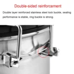 800ml Stainless Steel Sealed Food Coffee Grounds Bean Storage Container with Built-in CO2 Gas Vent Valve & Calendar - Image 4
