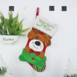 CX20224 Dog Pattern Christmas Sock Gift Bag Christmas Tree Pendant Decoration - Image 4