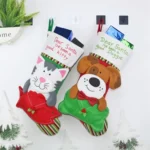 CX20224 Dog Pattern Christmas Sock Gift Bag Christmas Tree Pendant Decoration - Image 5
