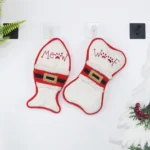 CX20223 Multi-function Bone Shape Christmas Sock Gift Bag Knife Fork Sleeve Christmas Tree Pendant Decoration - Image 5