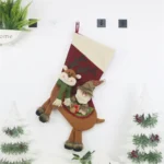 CX20226 Santa Claus Pattern Christmas Sock Gift Bag Christmas Tree Pendant Decoration - Image 5
