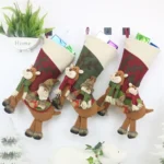 CX20226 Santa Claus Pattern Christmas Sock Gift Bag Christmas Tree Pendant Decoration - Image 3