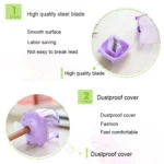 Deli Mini Pig Manual Pencil Sharpeners Kids Friendly at Home Office School, Random Color Delivery - Image 4