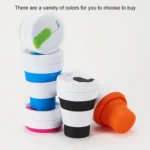 350ml Outdoor Pocket-Sized Coffee Tea Collapsible Travel Mug Silicone Cup with Lid - Image 8