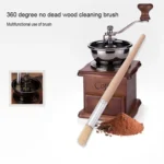 2 PCS Wood Handle Bristles Coffee Grinder Dusting Cleaning Brush, Length: 19.5cm - Image 4