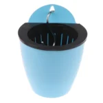 Self-Watering Planter Grow Plants Lazy Flower Pots Wall-hanging Round Resin Plastic Flower Pots, Size: 11x8x10.5cm - Image 2