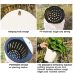 Self-Watering Planter Grow Plants Lazy Flower Pots Wall-hanging Round Resin Plastic Flower Pots, Size: 18x12.5x16cm - Image 4