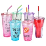 8pcs Reusable Silicone Tips Stainless Steel Drinking Straws + 2pcs Cleaner Brushes Set Kit with Cashmere Bag,  215*6mm - Image 4