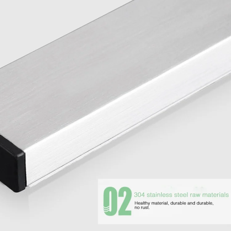 HC5132_4.webp Kitchen Free Punching Wall-mounted 304 Stainless Steel Magnetic Knife Holder, Size:51x4x1.5cm - Image 5