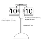 Creative Home Office Bedroom Retractable Flip Trolley Small Balance Clock - Image 6