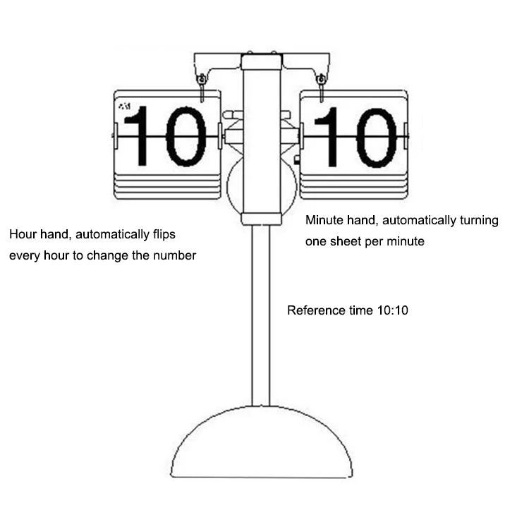 HC5205_5.webp Creative Home Office Bedroom Retractable Flip Trolley Small Balance Clock - Image 6