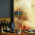 Creative Home Office Bedroom Retractable Flip Trolley Small Balance Clock - Image 8