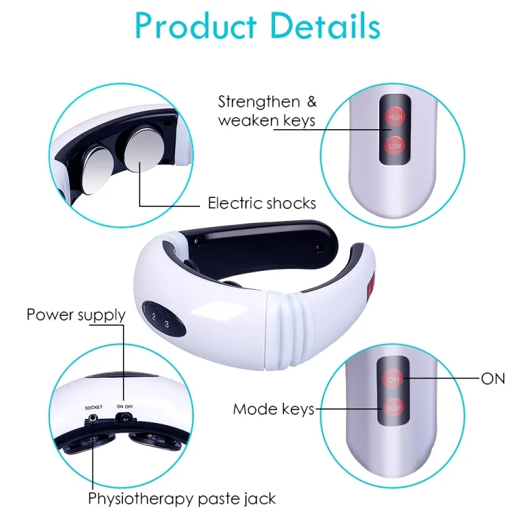 HC52418_3.webp Household Electric Pulse Shock Neck Massager Intelligent Body Massager, Battery Powered (Not Include Battery) - Image 4