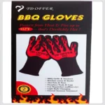 2 Layer Fire Protection Portable Silicone Anti-skidding High Temperature Resistance Cooking Baking Barbecue Gloves - Image 6