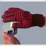 2 Layer Fire Protection Portable Silicone Anti-skidding High Temperature Resistance Cooking Baking Barbecue Gloves - Image 7