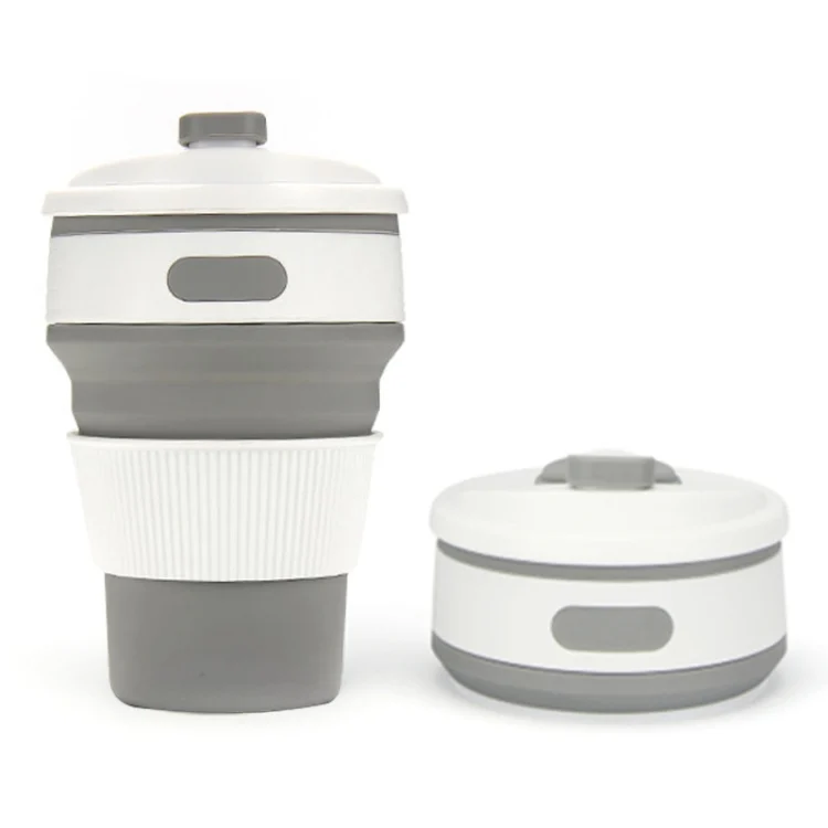 350ml Folding Portable Silicone Coffee Cup Multi-function Travel Cup