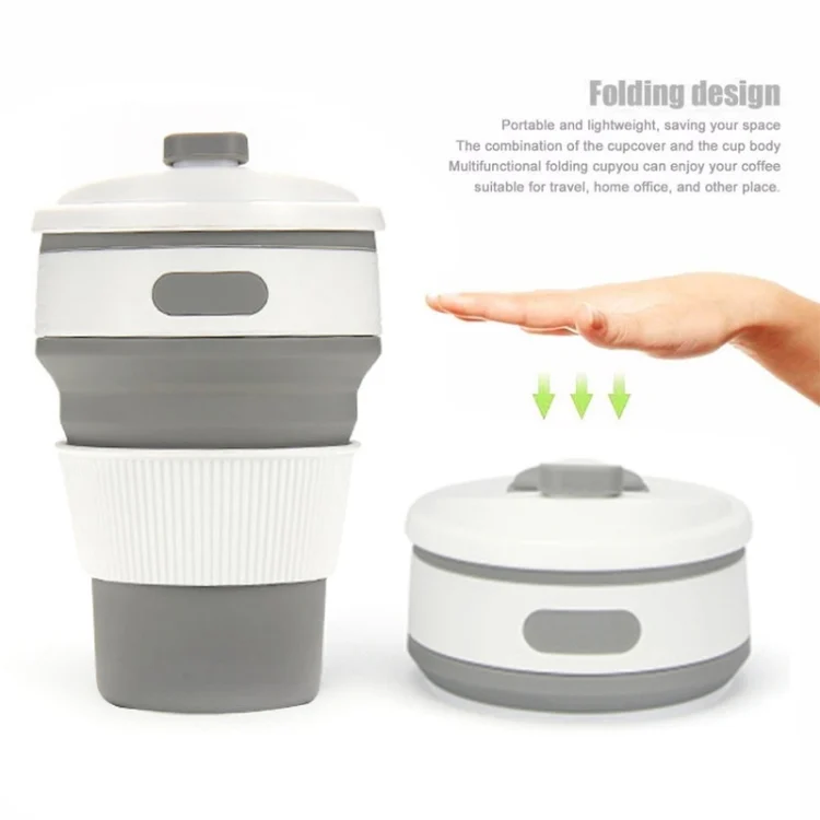 HC5298H_2.webp 350ml Folding Portable Silicone Coffee Cup Multi-function Travel Cup - Image 4