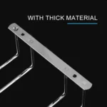 MICLAN Four Rows Stainless Steel Hanging Wine Glass Holder, Size: 34*38*43cm - Image 4