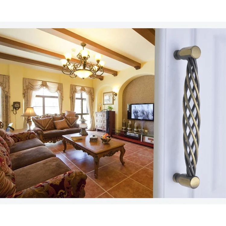 HC5359_3.webp 6100-160 Classic Birdcage Shape Iron Cabinet Wardrobe Drawer Door Handle, Hole Spacing: 160mm (Matte Black) - Image 4