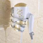 Hair Dryer Holder Wall Mount Hanging Rack Organizer Hook Spiral Bathroom Bracket