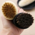 Men Ring Design Portable Boar Brush White ABS Haircut Cleaning Shaving Brush - Image 5