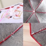 Folding Food Cover Keep Foods Warm Aluminum Foil Cover, Blue Tableware Pattern, Size: 60*60*17cm - Image 4