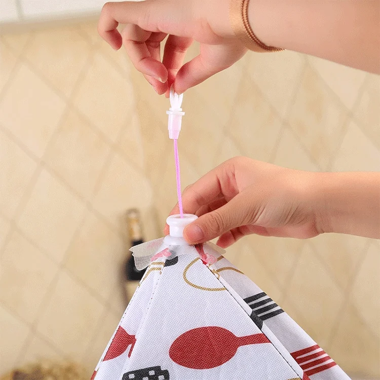 HC5497A_4.webp Folding Food Cover Keep Foods Warm Aluminum Foil Cover, Blue Tableware Pattern, Size: 60*60*17cm - Image 5