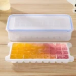 Small Square Ice Mold Trays Multi-layer Mold with Cover Ice Storage Box, 2 Layers