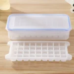 Small Square Ice Mold Trays Multi-layer Mold with Cover Ice Storage Box, 2 Layers - Image 2
