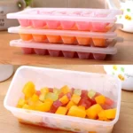 Small Square Ice Mold Trays Multi-layer Mold with Cover Ice Storage Box, 2 Layers - Image 6