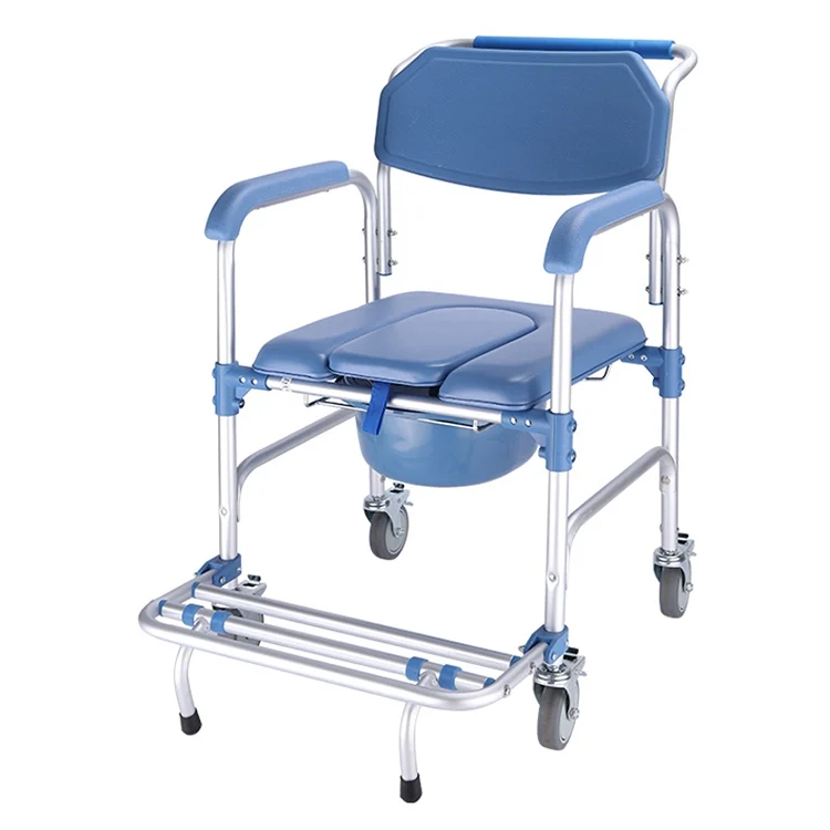 HC5522_1.webp Elderly Toilet Seat Aluminum Alloy Wheelchair Pregnant Women Shower Chair with Wheels - Image 2