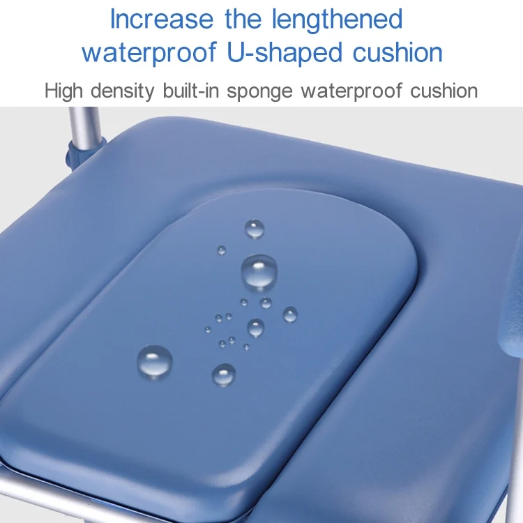 HC5522_3.webp Elderly Toilet Seat Aluminum Alloy Wheelchair Pregnant Women Shower Chair with Wheels - Image 4