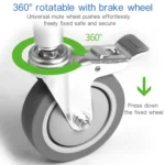 Elderly Toilet Seat Aluminum Alloy Wheelchair Pregnant Women Shower Chair with Wheels - Image 5
