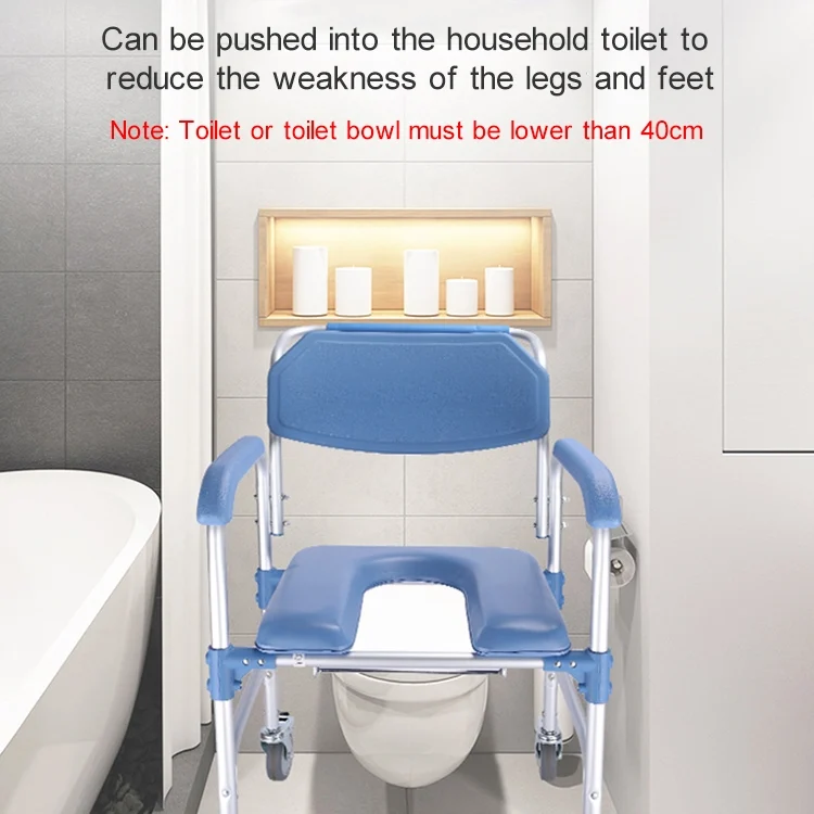 HC5522_8.webp Elderly Toilet Seat Aluminum Alloy Wheelchair Pregnant Women Shower Chair with Wheels - Image 9