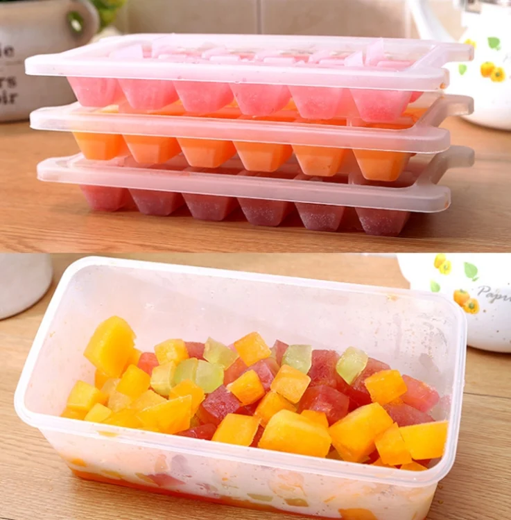 HC5525_5.webp Small Square Ice Mold Trays Multi-layer Mold with Cover Ice Storage Box, 4 Layers - Image 6