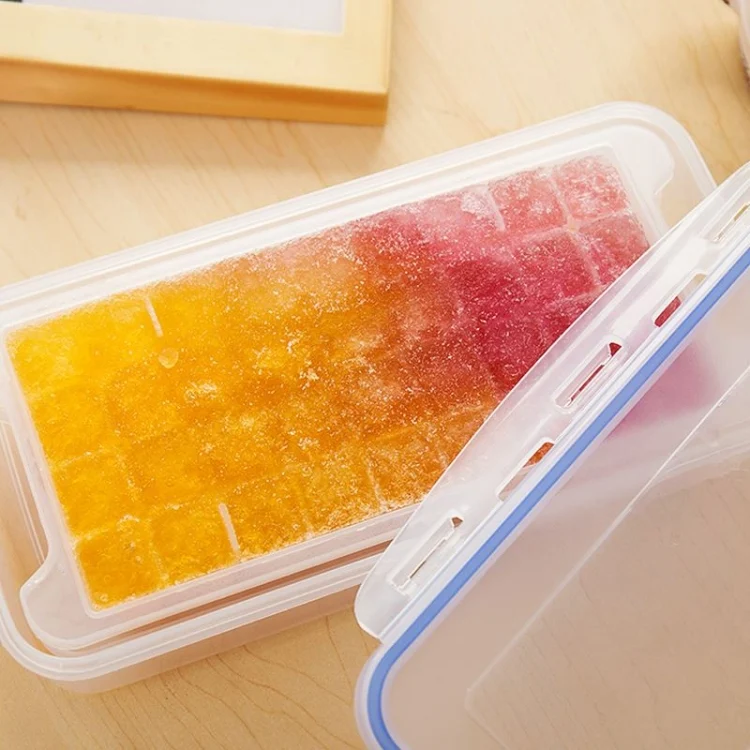 HC5526_2.webp Small Square Ice Mold Trays Multi-layer Mold with Cover Ice Storage Box, 5 Layers - Image 3