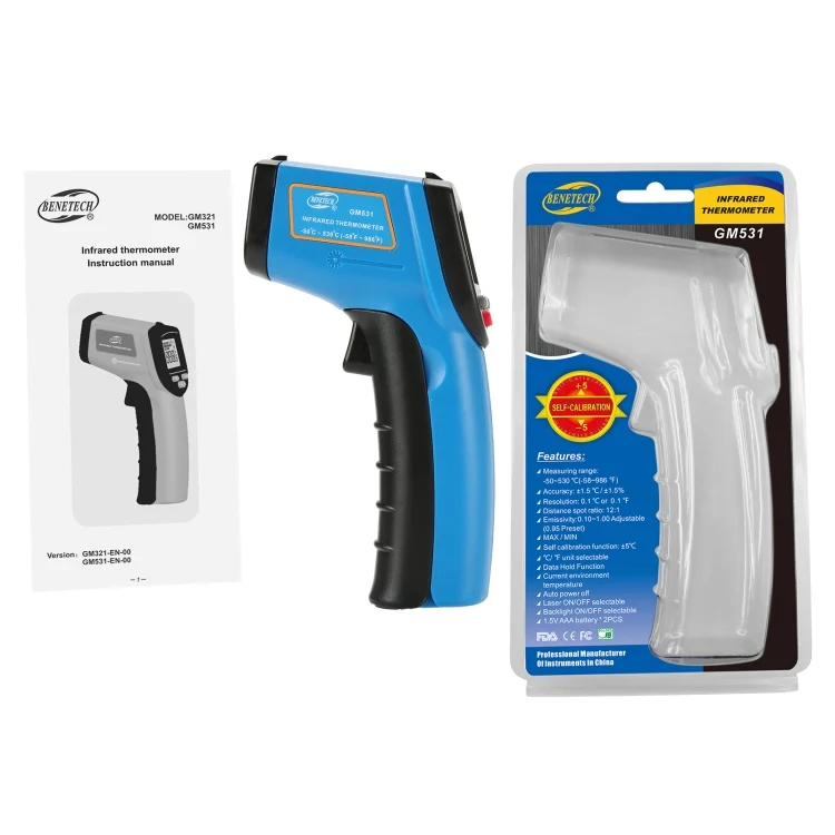 HC559_4.webp BENETECH GM531 Handheld Thermometer Cooking Digital Infrared Thermometer, Measure Range: -50~530 C - Image 5