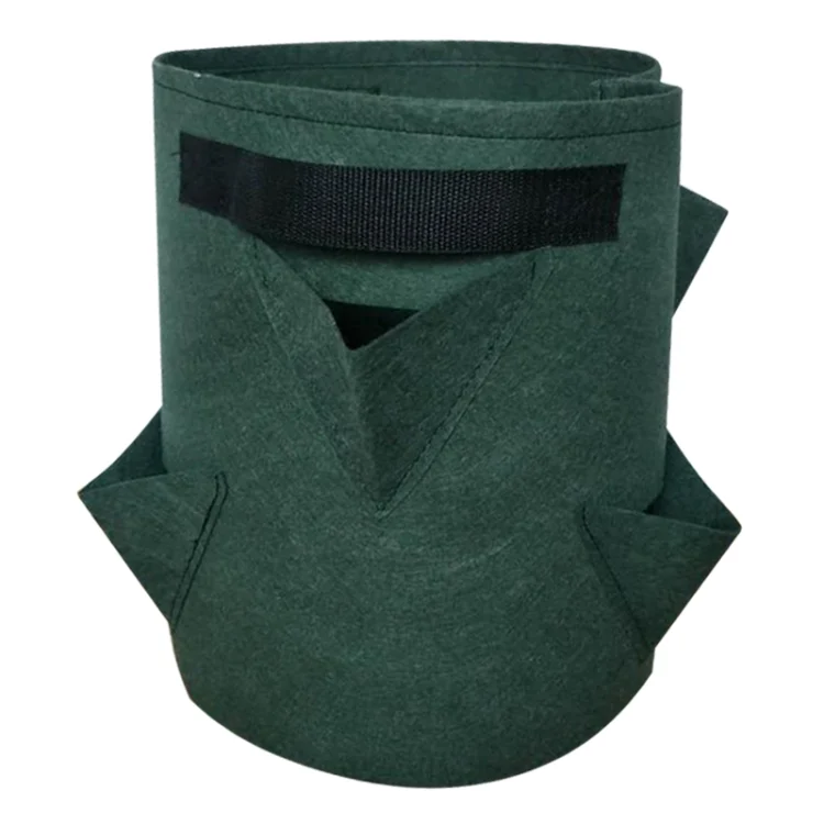 HC5686G_1.webp 3 Pockets 18L / 5 Gallon Non-woven Felt Strawberry Planting Bag, Size: 23X28cm - Image 2