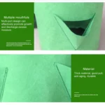 3 Pockets 18L / 5 Gallon Non-woven Felt Strawberry Planting Bag, Size: 23X28cm - Image 4