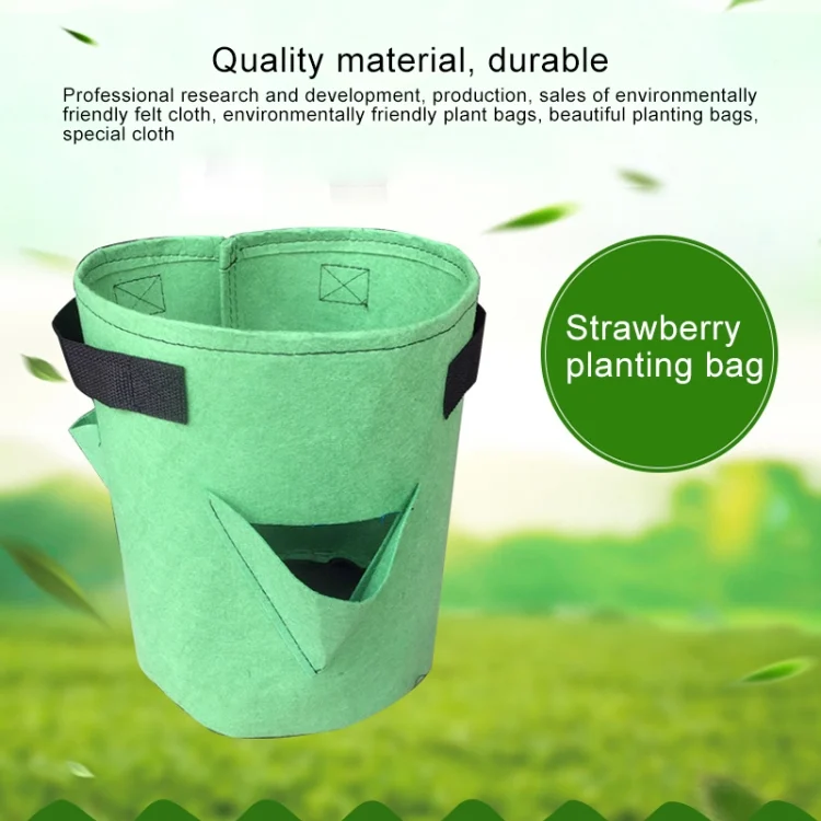 HC5687G_4.webp 6 Pockets 26L / 7 Gallon Non-woven Felt Strawberry Planting Bag, Size: 30X35cm - Image 5
