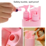 Creative 5 in 1 Portable Gargle Cup Shampoo Sub-Bottle Comb Make-up Mirror Travel Wash Kits, Standard Sets - Image 5