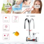 3s Fast Heat Electrothermal Rotatable Faucet Water Tap with Indicator Light, 220V, Size: S - Image 3