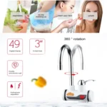 3s Fast Heat Electrothermal Rotatable Faucet Water Tap with Digital Display, 220V, Size: L - Image 3