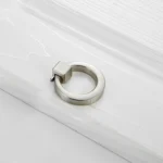 4201 Wire Drawing Single Hole Zinc Alloy Ring Round Handle for Cabinet Wardrobe Drawer Door - Image 2