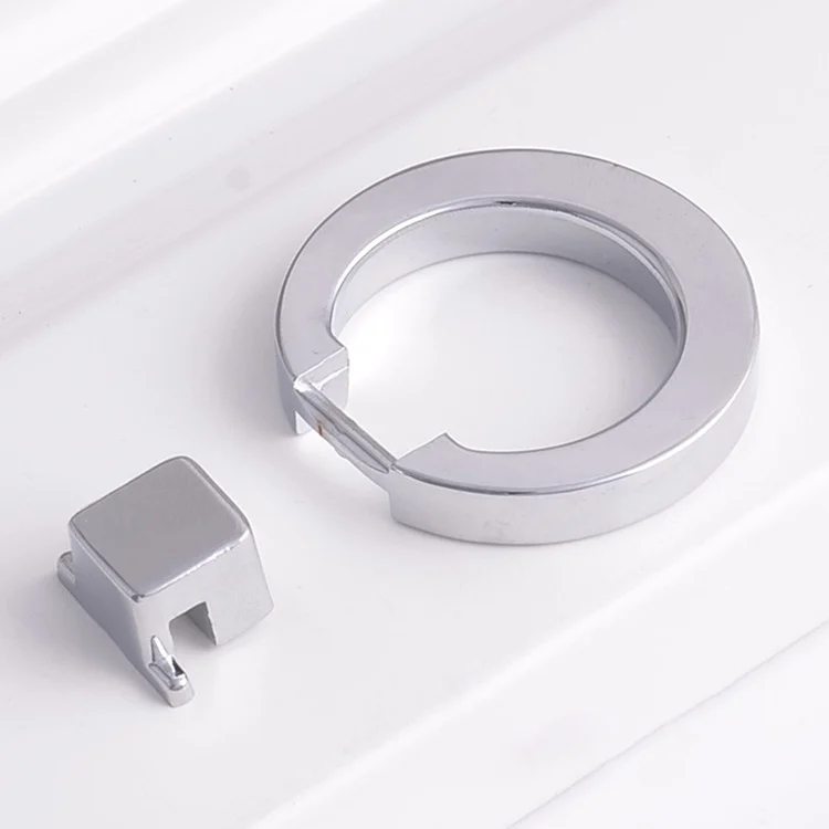 HC5746_2.webp 4201 Wire Drawing Single Hole Zinc Alloy Ring Round Handle for Cabinet Wardrobe Drawer Door - Image 3